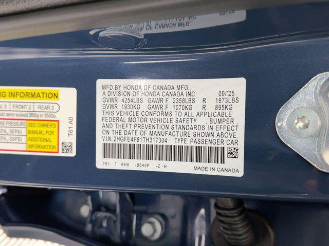 new 2026 Honda Civic Hybrid car, priced at $29,541