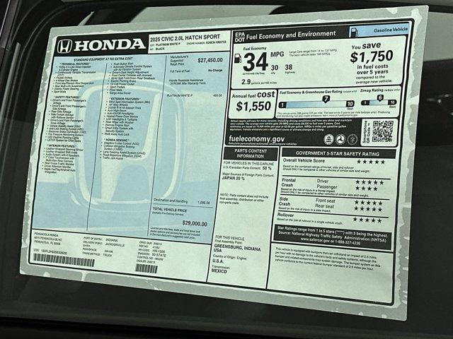 new 2025 Honda Civic car, priced at $27,681