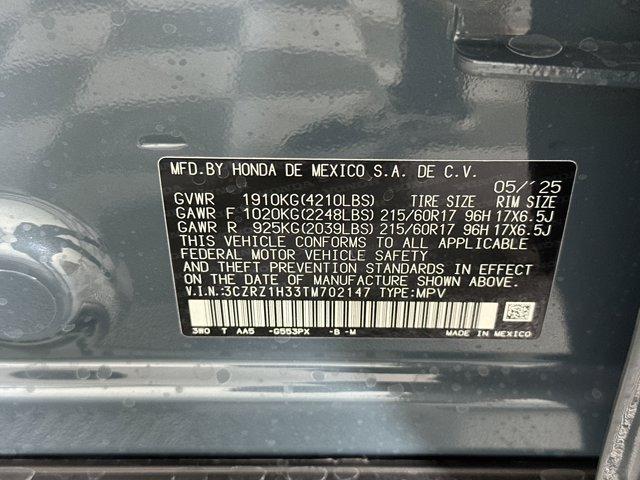 new 2026 Honda HR-V car, priced at $28,050