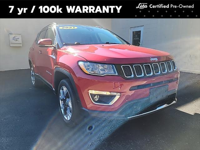 used 2021 Jeep Compass car, priced at $21,500