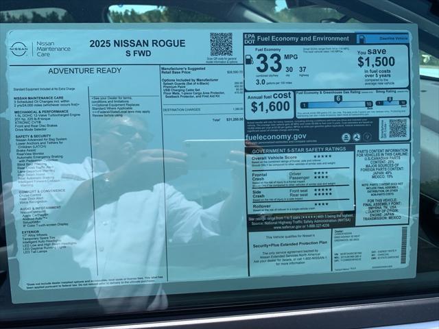 new 2025 Nissan Rogue car, priced at $31,250