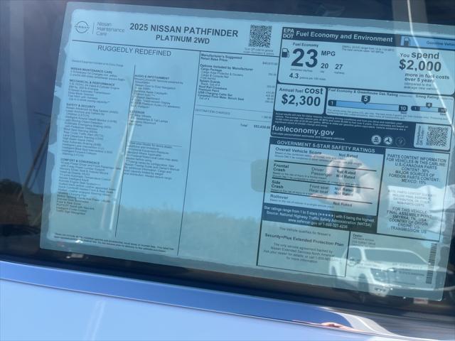 new 2025 Nissan Pathfinder car, priced at $53,030