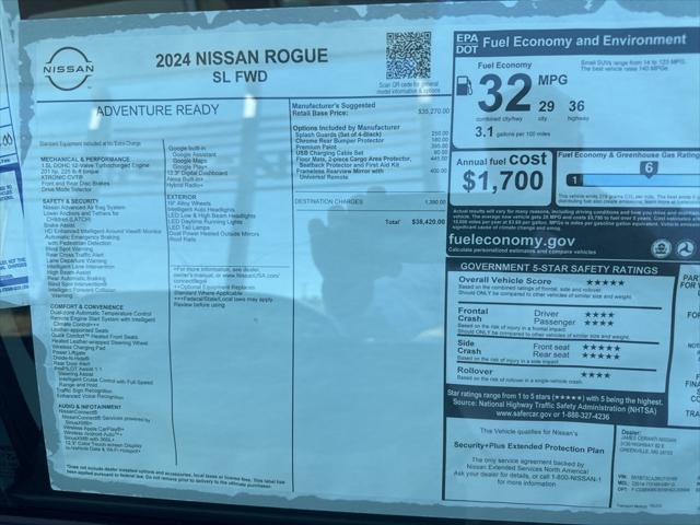 new 2024 Nissan Rogue car, priced at $38,420