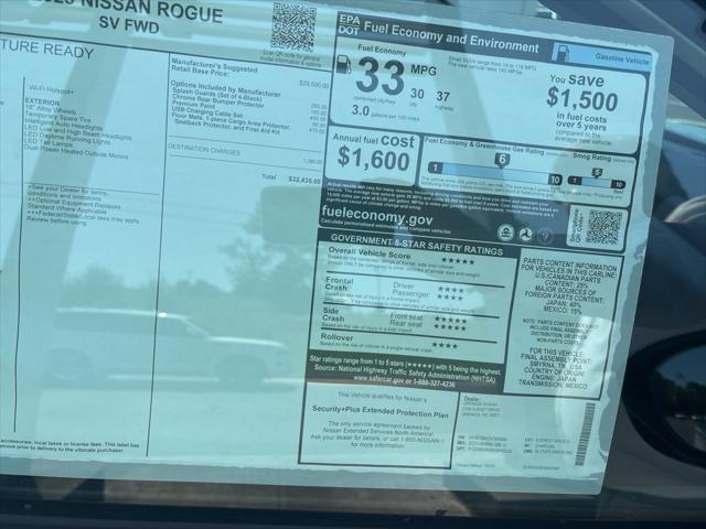 new 2025 Nissan Rogue car, priced at $32,435