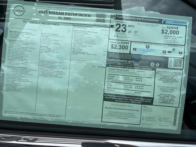 new 2025 Nissan Pathfinder car, priced at $47,500