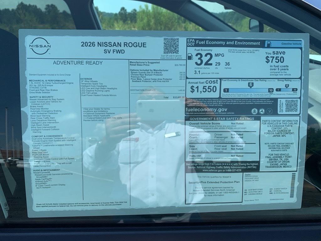 new 2026 Nissan Rogue car, priced at $32,650