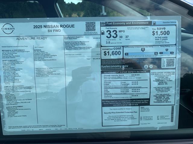 new 2025 Nissan Rogue car, priced at $32,345