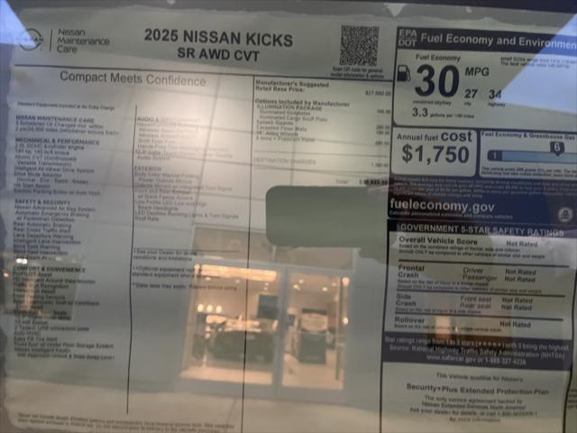 new 2025 Nissan Kicks car, priced at $30,955