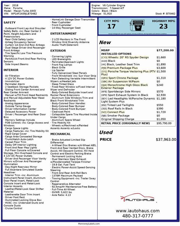 used 2018 Porsche Macan car, priced at $36,570