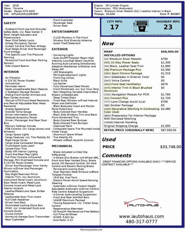 used 2018 Porsche Macan car, priced at $33,435