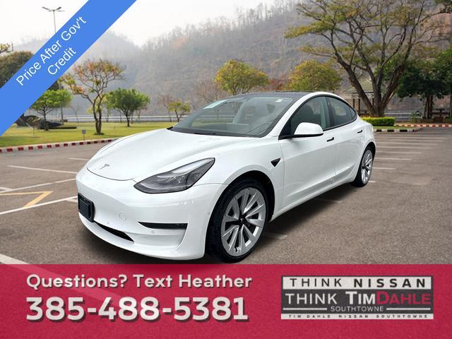 used 2022 Tesla Model 3 car, priced at $20,423