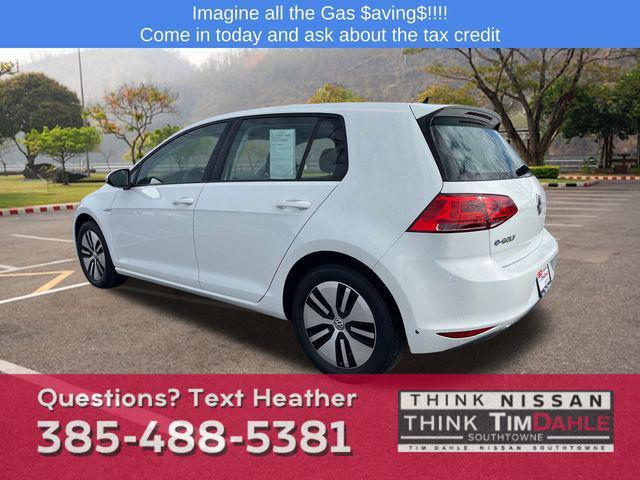 used 2016 Volkswagen e-Golf car, priced at $9,748