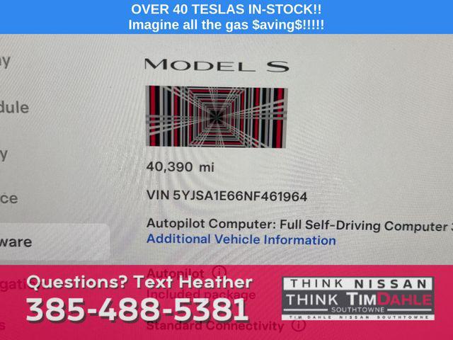 used 2022 Tesla Model S car, priced at $58,998