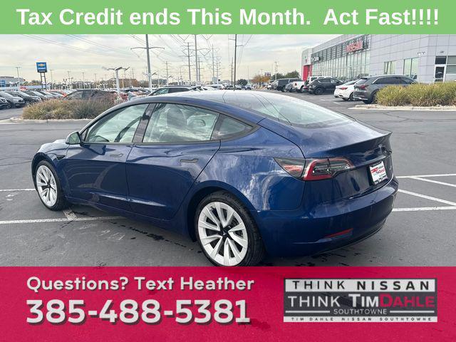 used 2022 Tesla Model 3 car, priced at $22,199