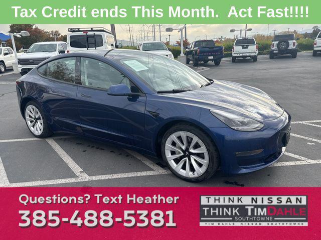 used 2022 Tesla Model 3 car, priced at $22,199
