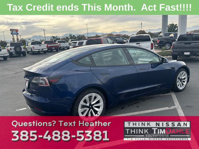 used 2022 Tesla Model 3 car, priced at $22,199