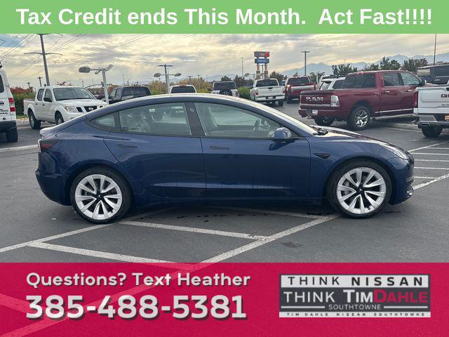 used 2022 Tesla Model 3 car, priced at $22,199