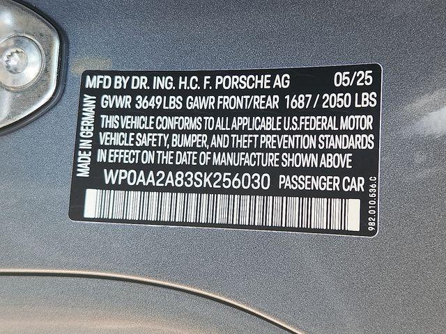 new 2025 Porsche 718 Cayman car, priced at $91,735