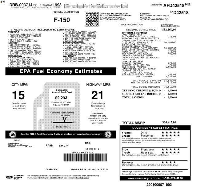 used 2010 Ford F-150 car, priced at $7,995