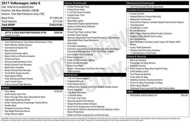 used 2017 Volkswagen Jetta car, priced at $9,995