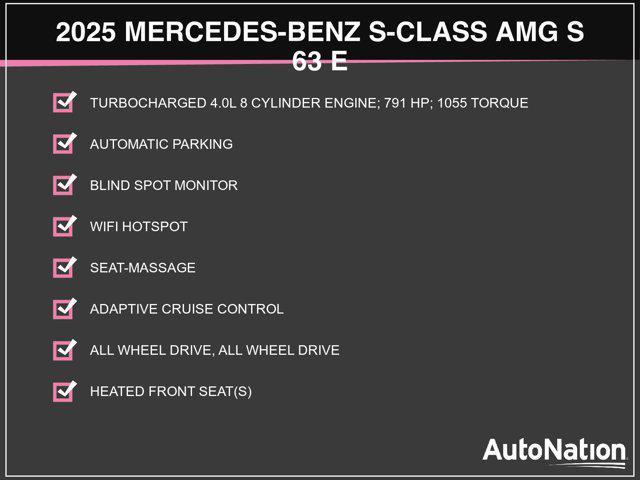 used 2025 Mercedes-Benz AMG S 63 E car, priced at $173,367