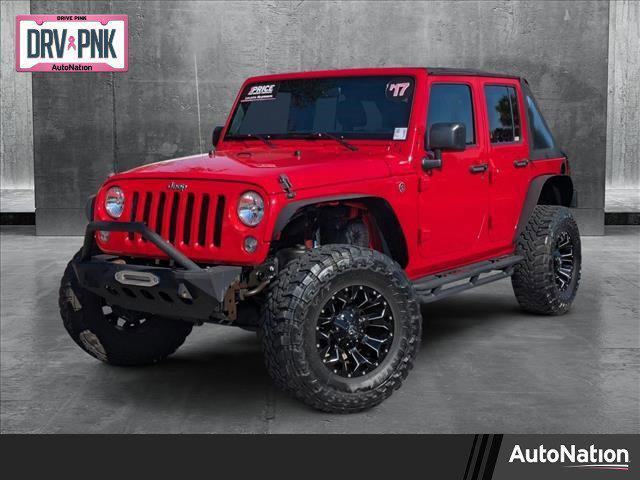 used 2017 Jeep Wrangler Unlimited car, priced at $18,605