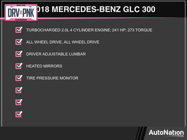 used 2018 Mercedes-Benz GLC 300 car, priced at $18,495