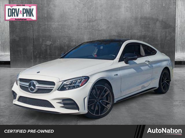 used 2021 Mercedes-Benz AMG C 43 car, priced at $45,998