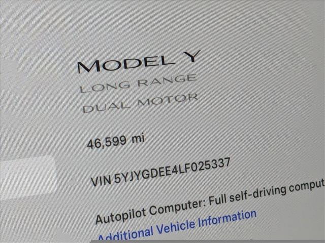 used 2020 Tesla Model Y car, priced at $27,999