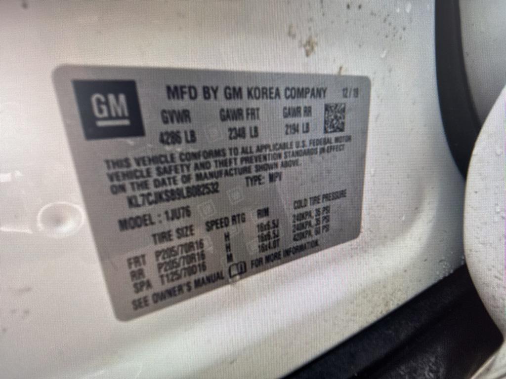 used 2020 Chevrolet Trax car, priced at $14,791