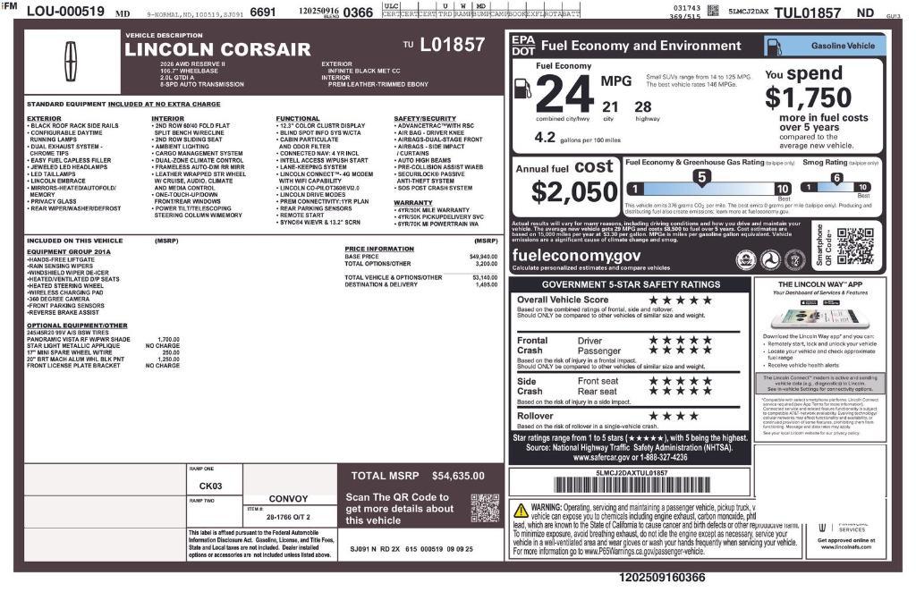 new 2026 Lincoln Corsair car