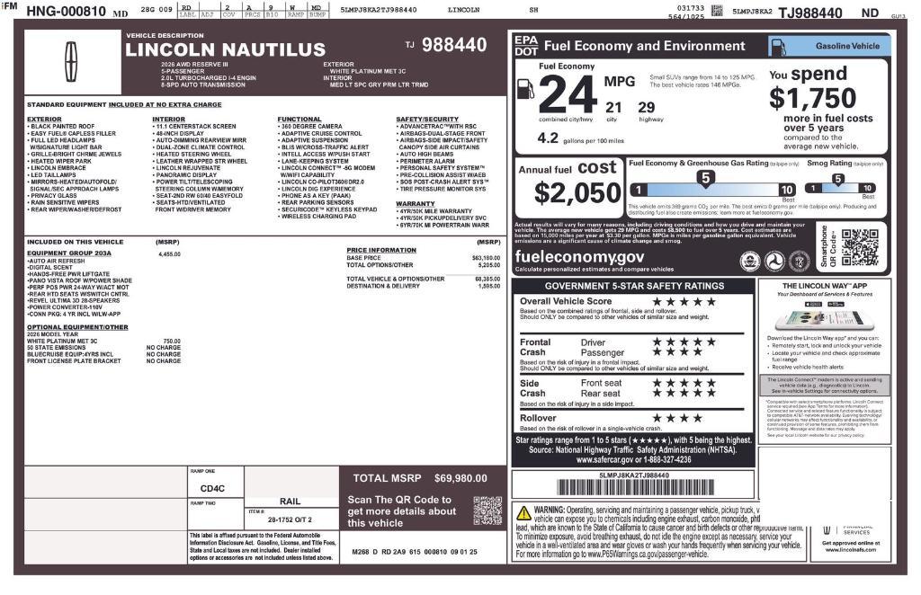 new 2026 Lincoln Nautilus car