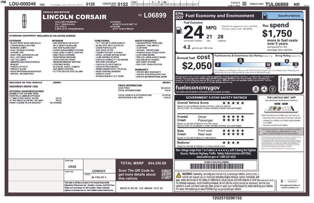 new 2026 Lincoln Corsair car