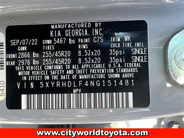 used 2022 Kia Sorento car, priced at $29,190