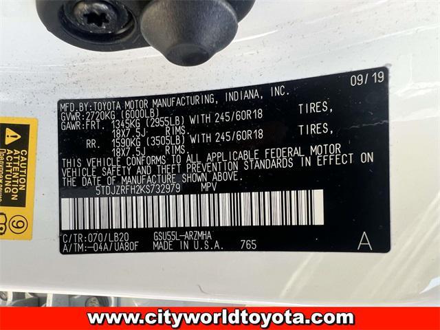 used 2019 Toyota Highlander car, priced at $27,190
