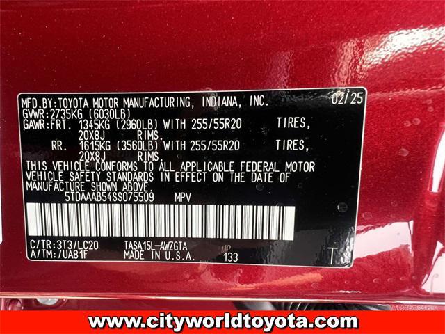 used 2025 Toyota Grand Highlander car, priced at $60,890