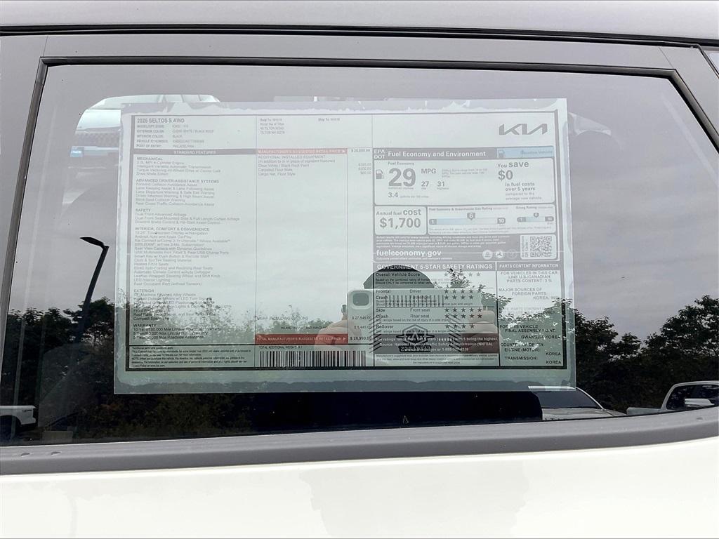 new 2026 Kia Seltos car, priced at $26,957