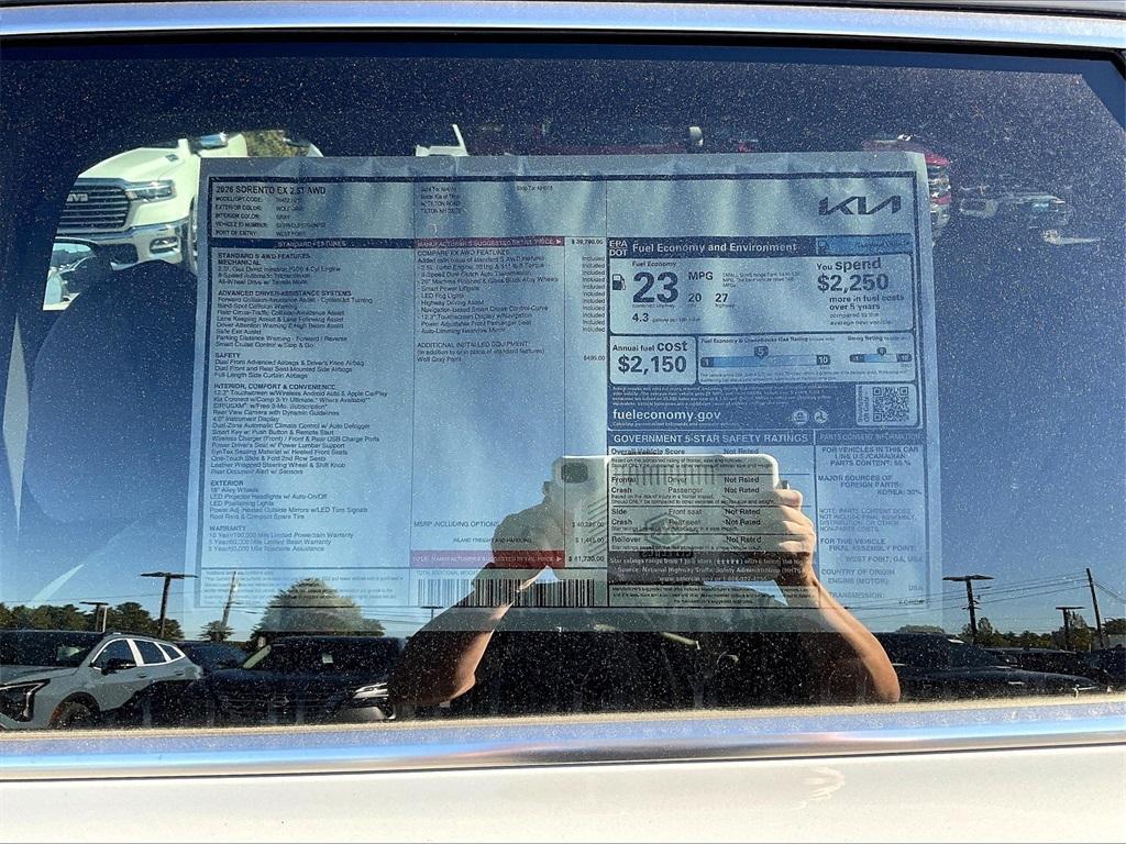 new 2026 Kia Sorento car, priced at $39,280