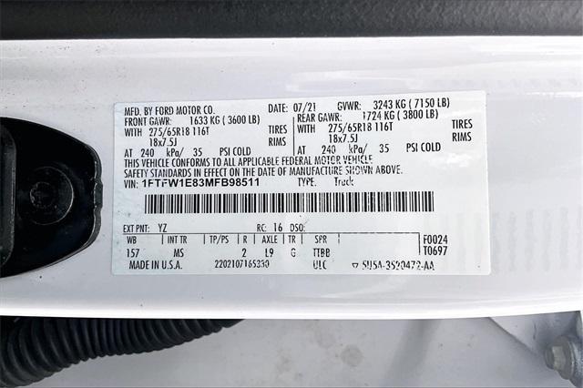 used 2021 Ford F-150 car, priced at $32,405
