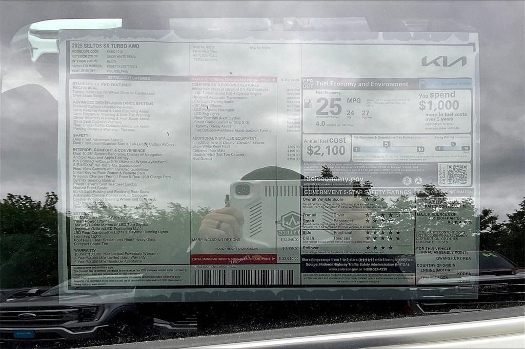new 2025 Kia Seltos car, priced at $29,990