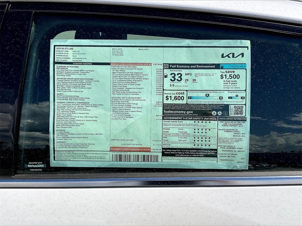 new 2025 Kia K4 car, priced at $26,629