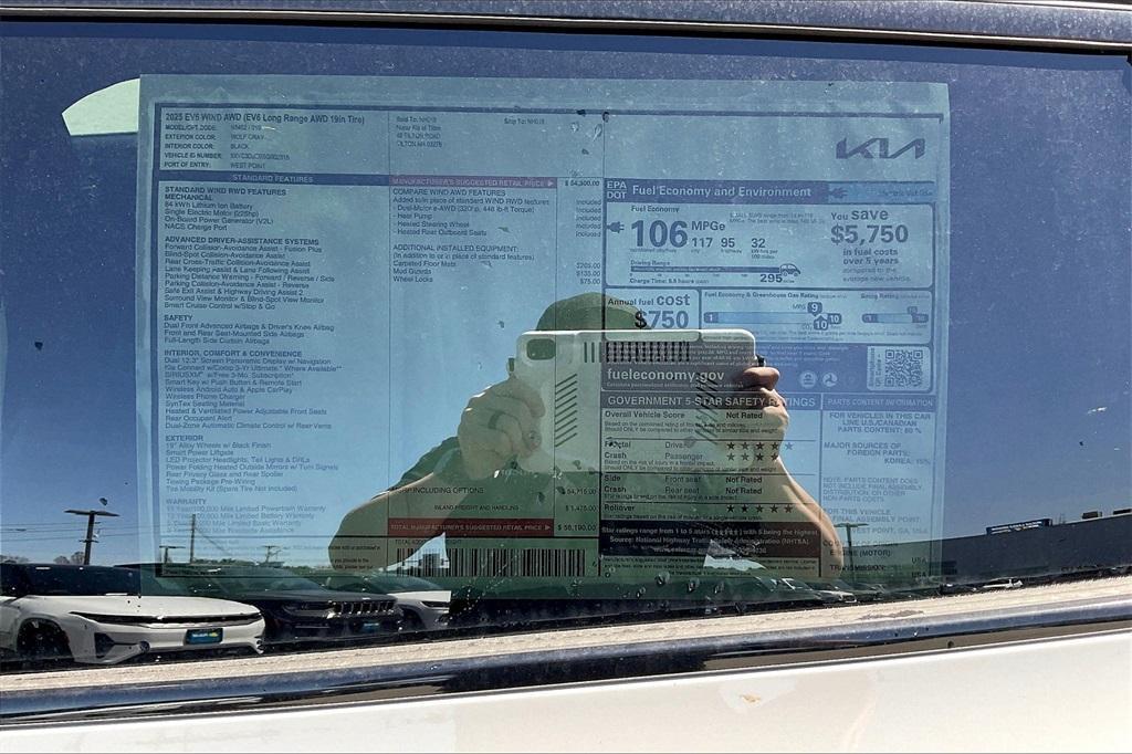 new 2025 Kia EV6 car, priced at $40,804