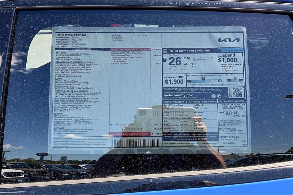 new 2026 Kia Sportage car, priced at $33,919