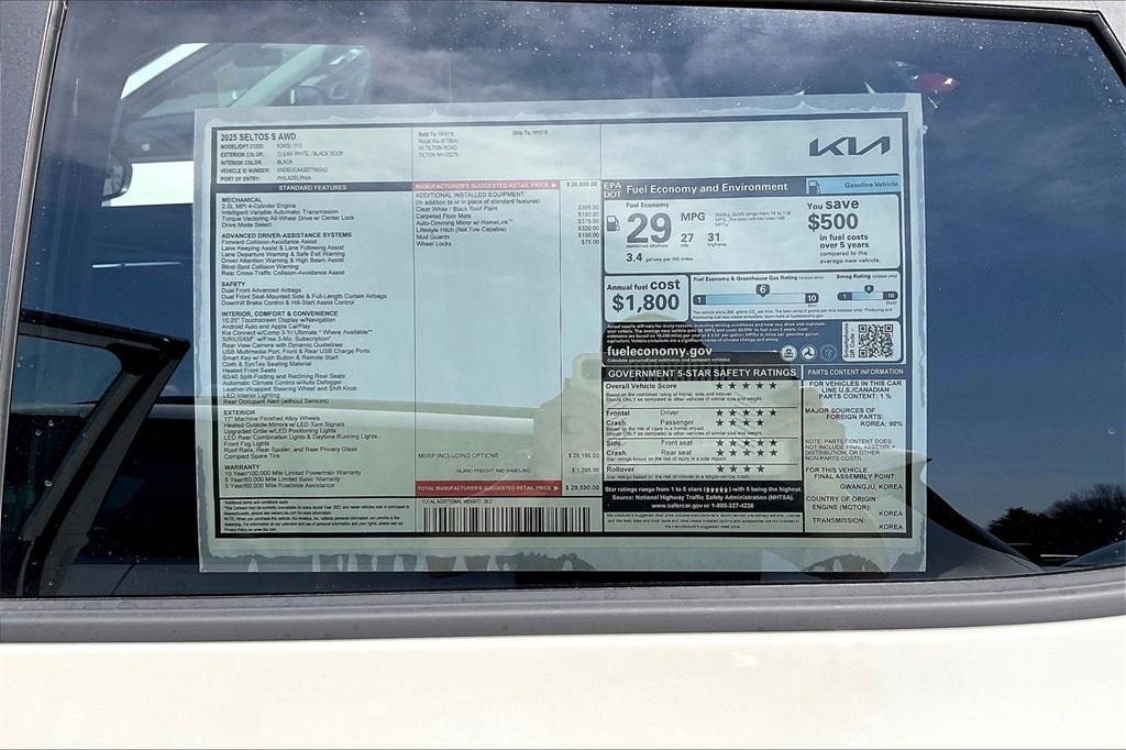 new 2025 Kia Seltos car, priced at $26,771