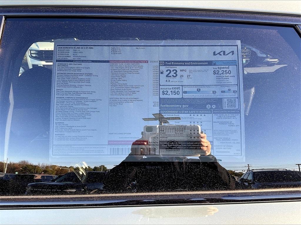 new 2026 Kia Sorento car, priced at $41,547