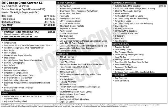 used 2019 Dodge Grand Caravan car, priced at $12,995