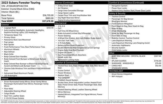 used 2023 Subaru Forester car, priced at $29,900