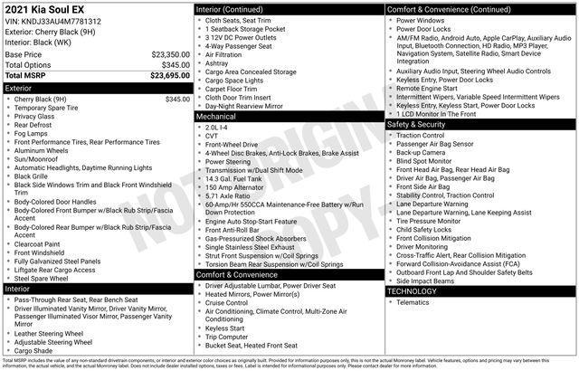 used 2021 Kia Soul car, priced at $17,995
