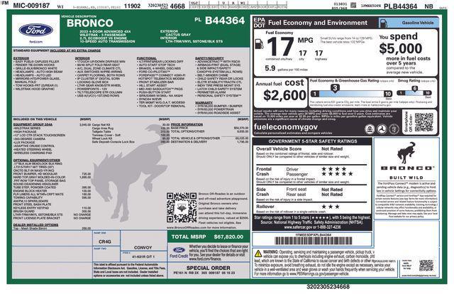 used 2023 Ford Bronco car, priced at $49,977