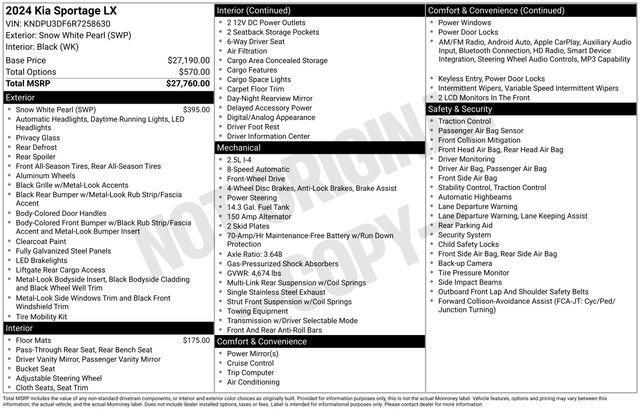 used 2024 Kia Sportage car, priced at $21,888